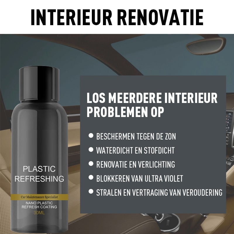 Opknapmiddel voor het opknappen van autokunststoffen