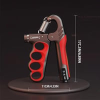 Adjustable electronic counting strength grip