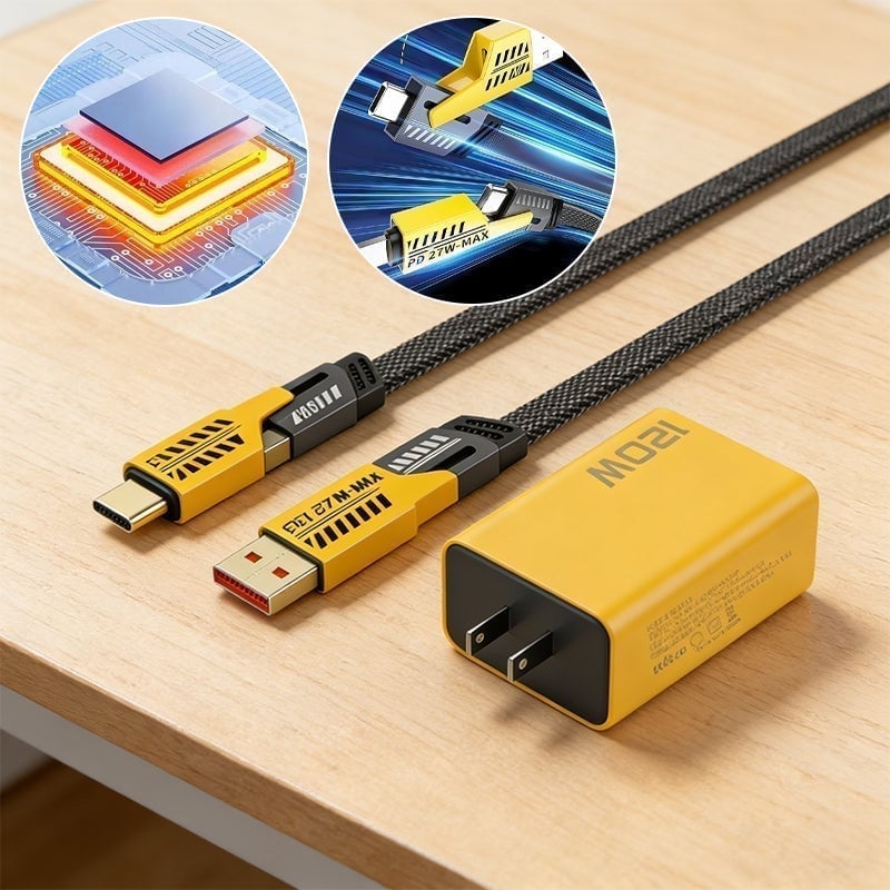 120W Dual USB & Dual Type-C Schnellladegerät