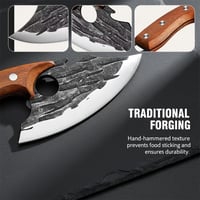 Premium Hand-Forged Chef's Knife & Cleaver Set