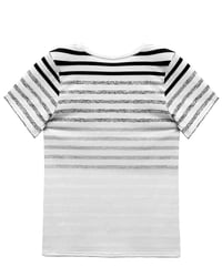 T-Shirt Col Rond Manches Courtes À Rayures