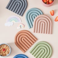 Sale - Rainbow Silicone Table Mat Coaster