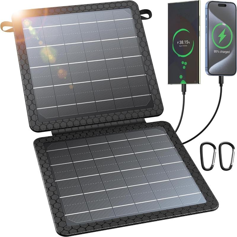 Sakerplus 10W Fast Charging Portable Solar Charger