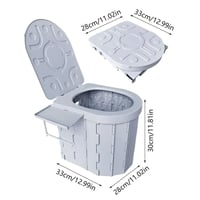Portable Folding Toilet with Lid