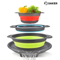 Saker® Collapsible Silicone Kitchen Strainer Set