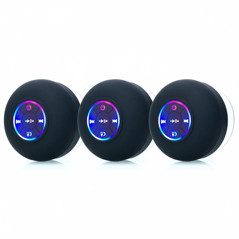 Mini Bluetooth Shower Speaker With Led Light