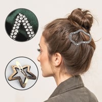 Rhinestone Bling Snap Hair Clip Barrettes (4 Stk)