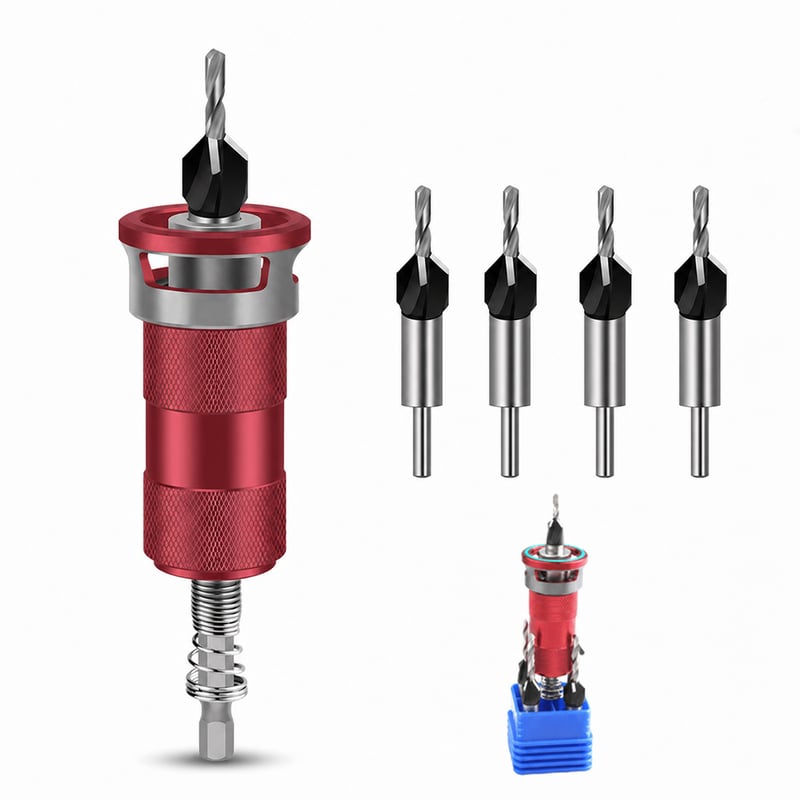 Sakerplus® Semi-Auto Depth Limit 4-Blade Countersink Drill