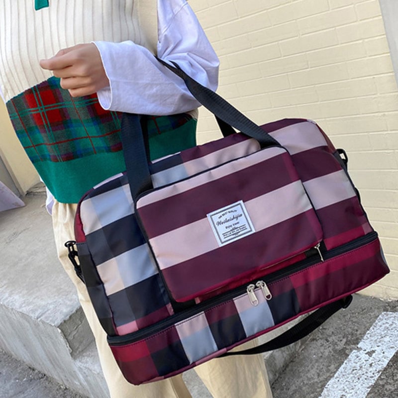 Faltbare Reisetasche mit Trocken-/Nasstrennung