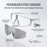 Leichte photochromatische Fahrradbrille