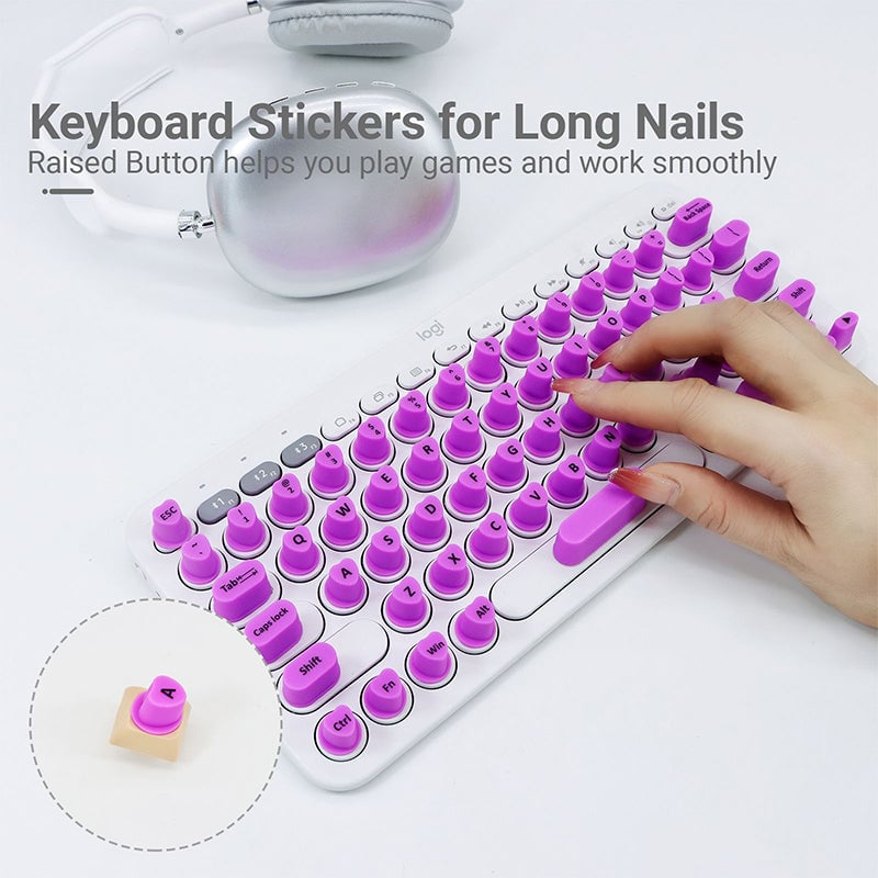Long Nail Typing Keycap Enhancer Stickers