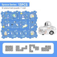 Children's Educational Puzzle Railway Car Playset