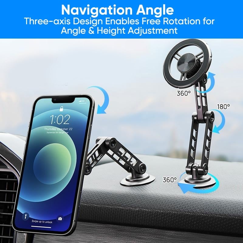 Rotating Car Robotic Arm Magnetic Bracket