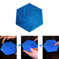 Esagono frattale di Fidget stampato in 3D