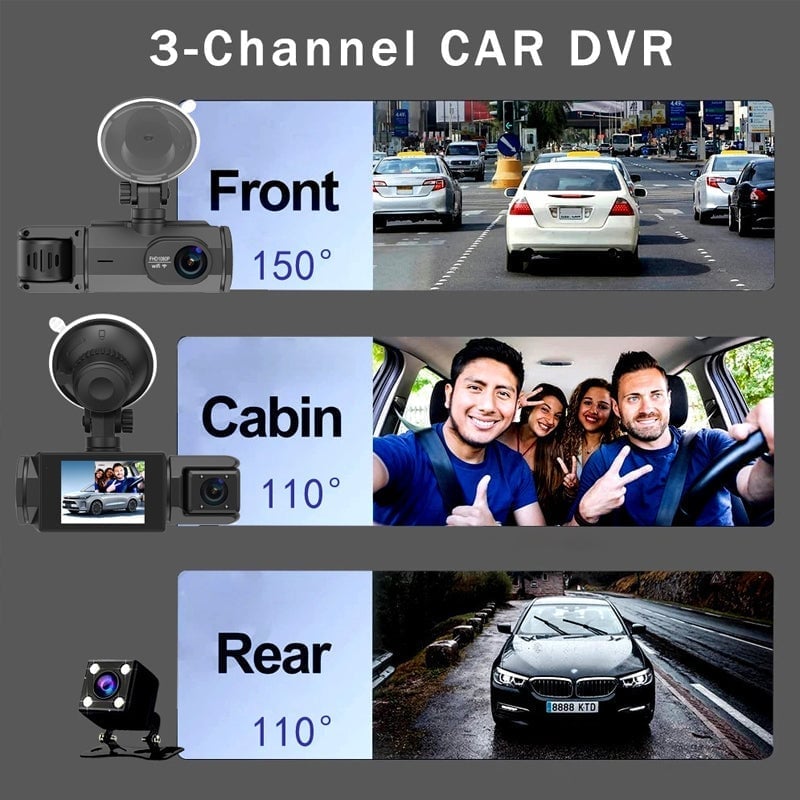 Three-lens driving recorder
