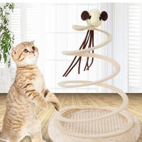 Simulation Mouse Plush Spiral Steel Wire Spring Disc Toy