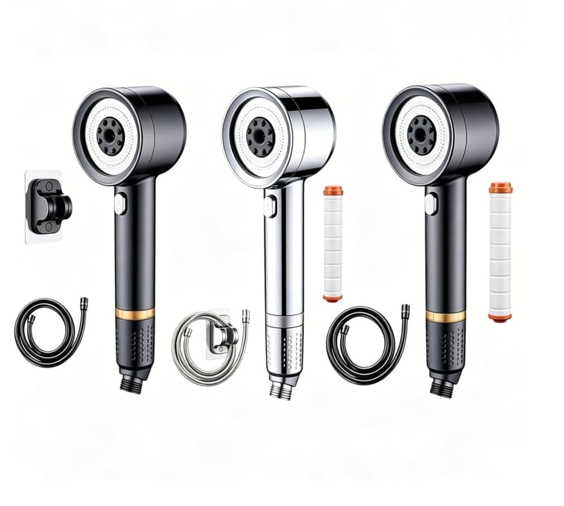 Filtered High-Pressure Shower Head Set