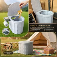 Portable Folding Toilet with Lid
