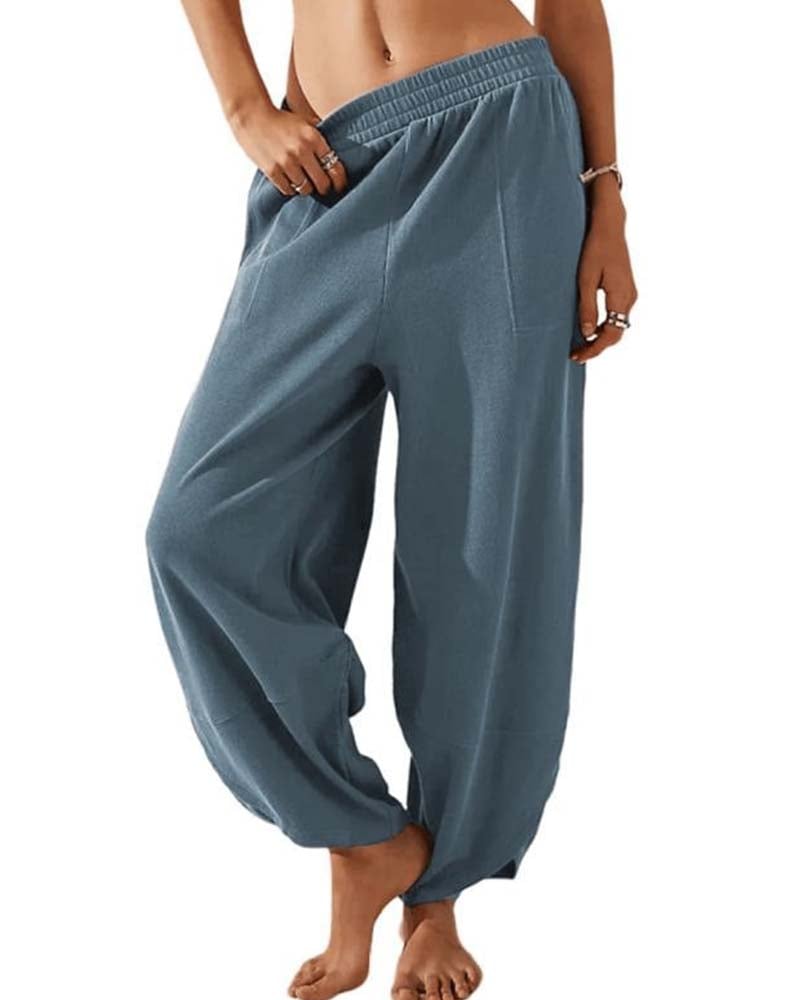 Elastic Waist Harem Pants