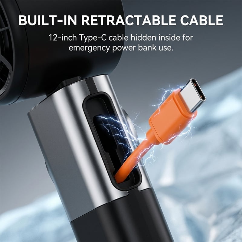 Handheld Power Bank Ice Compression Fan