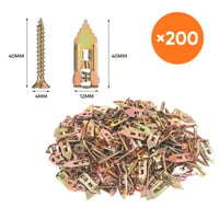 ⛏️Drywall Expansion Anchors + High Strength Zinc Screws Kit (Pack of 100)