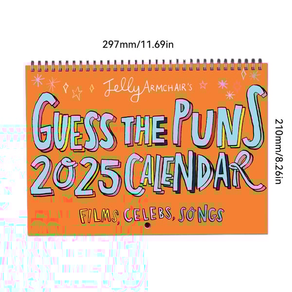 Pun quiz calendar - A4 Guess the Pun 2025