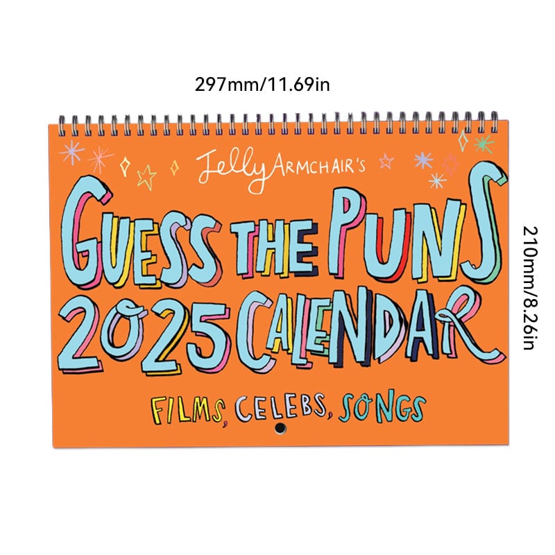 Pun quiz calendar - A4 Guess the Pun 2025