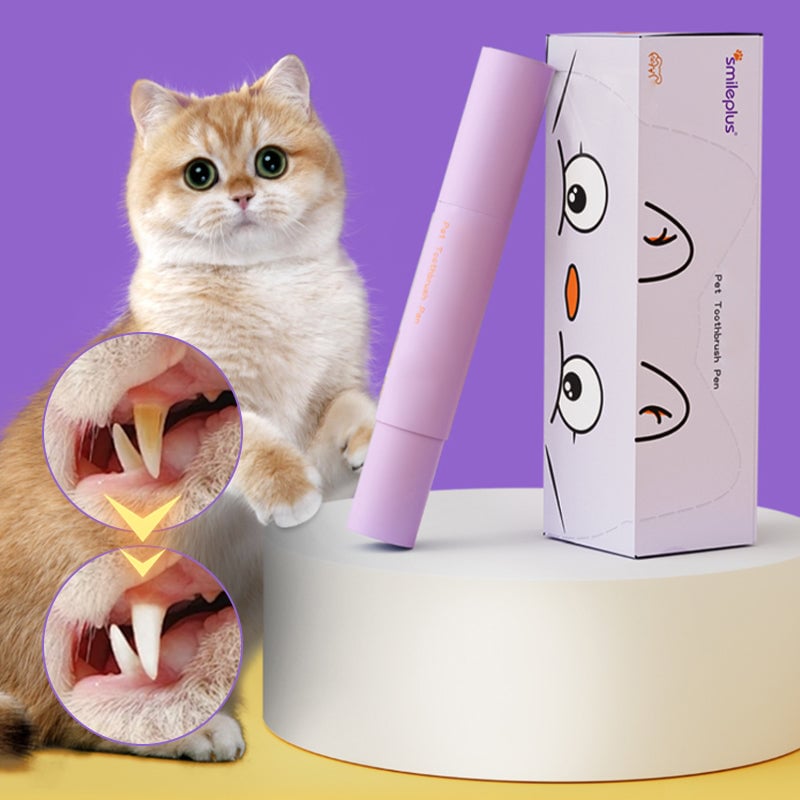 Pet Tooth Cleaning Pen – Toothpaste & Brush in One