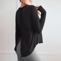 Yoga træningstop med slids bagpå