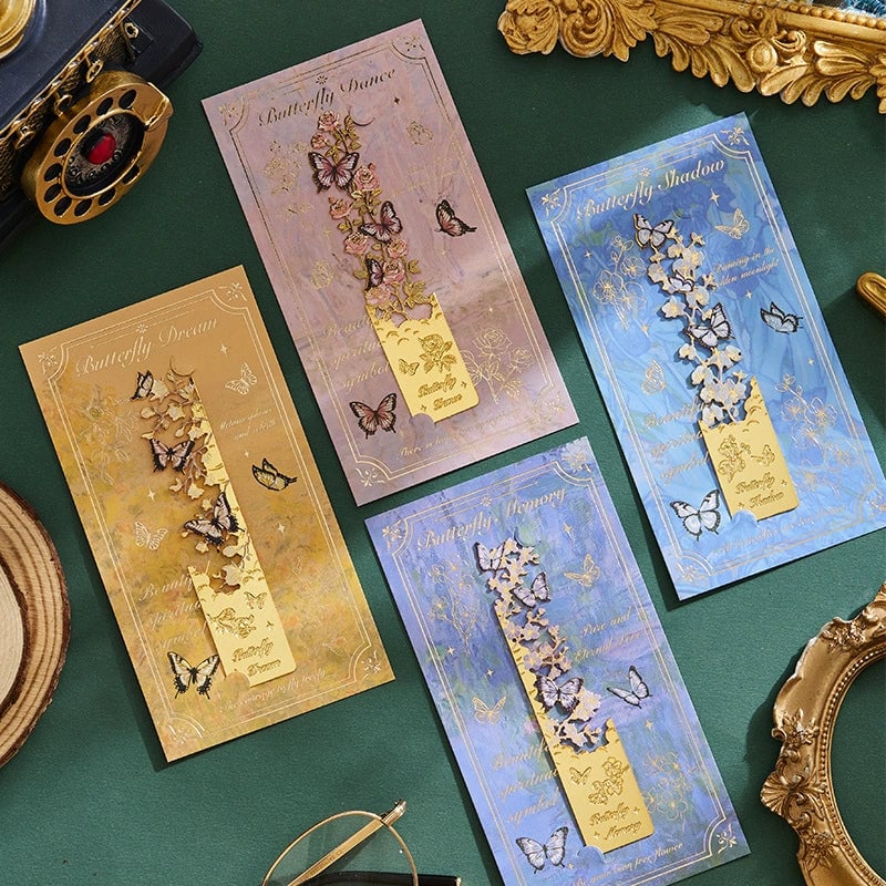 Retro oil painting hollow bookmark