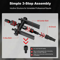 Motorcycle Wheel Inner Bearing Removal Tool Set