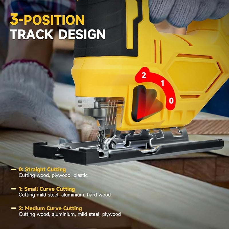 Sakerplus Cordless Brushless Jigsaw with LED