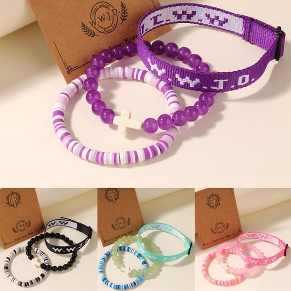 Clay Cross Card Bracelet Set