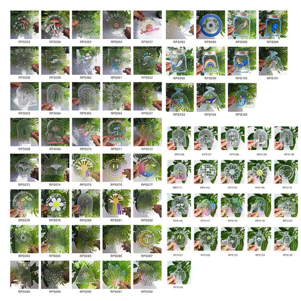 Adsorption Regenbogen Glas Fenster Aufkleber (Zufälliger Stil, 10 Stück)