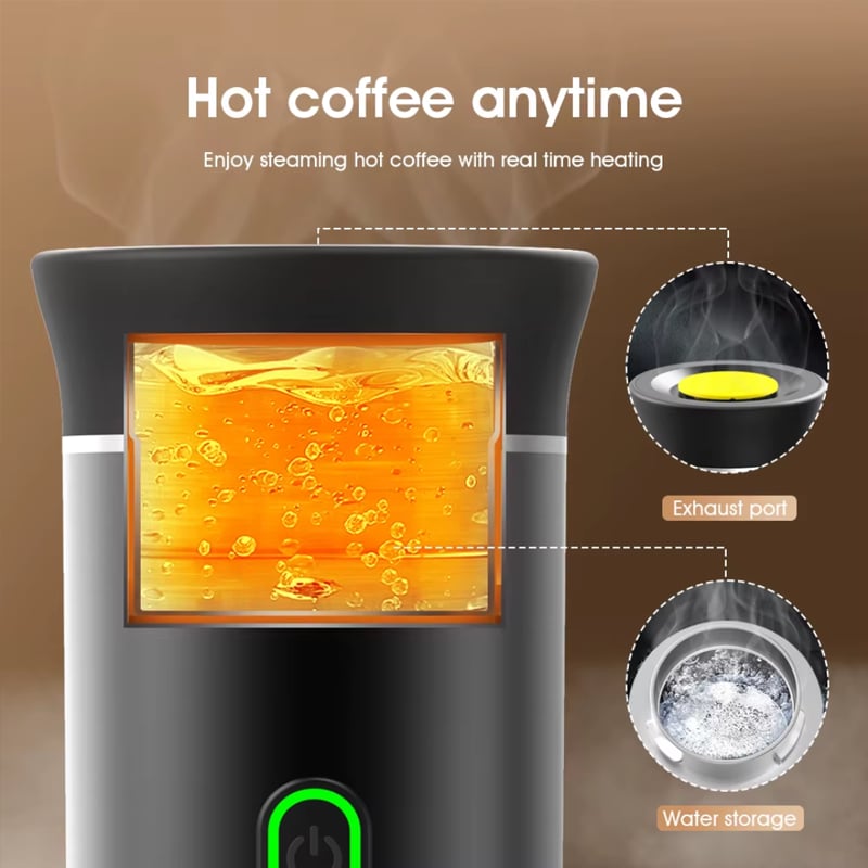 Portable capsule coffee machine
