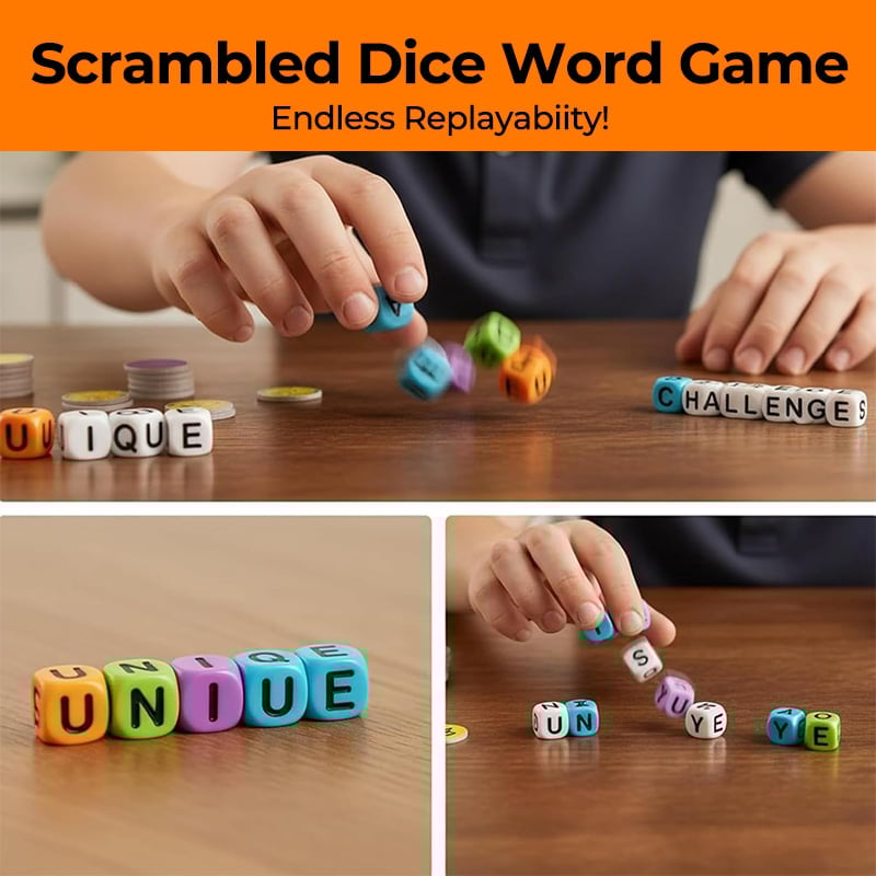 Scrambled Dice Word Game Set