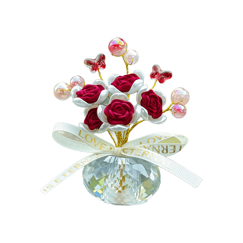 Crystal Rose Car Ornament