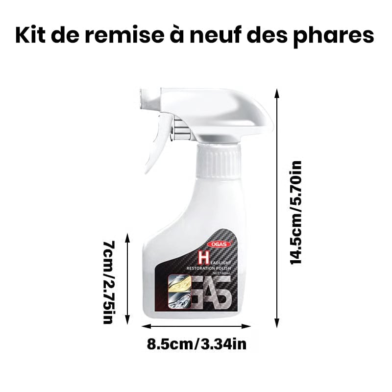 Spray de restauration pour phares