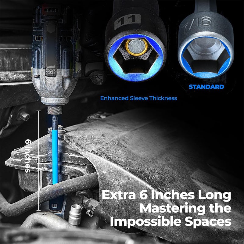 Sakerplus 21pcs Extra Long Nut Driver Bit Set