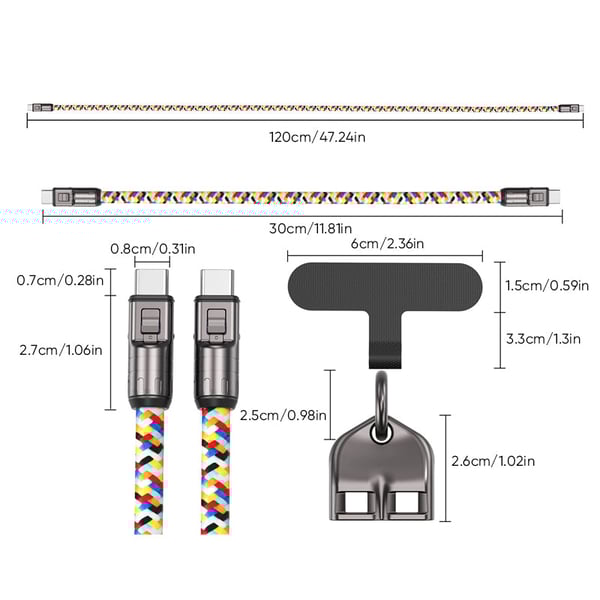 2-in-1 Fast Charging Data Cable ＆ Phone Lanyard