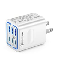 Sakerplus® 50W Multi-Port USB Fast Charger