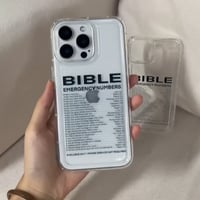 Bible Number Pattern Clear Phone Case