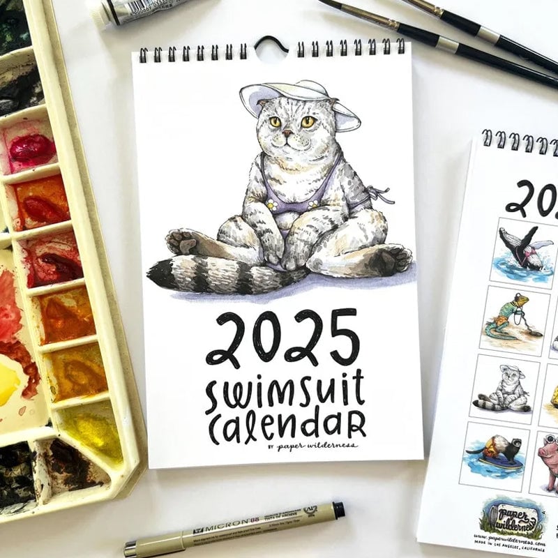 2025 Swimsuit Calendar: Animals in Swimwear