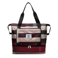 Checkered holdall with large capacity