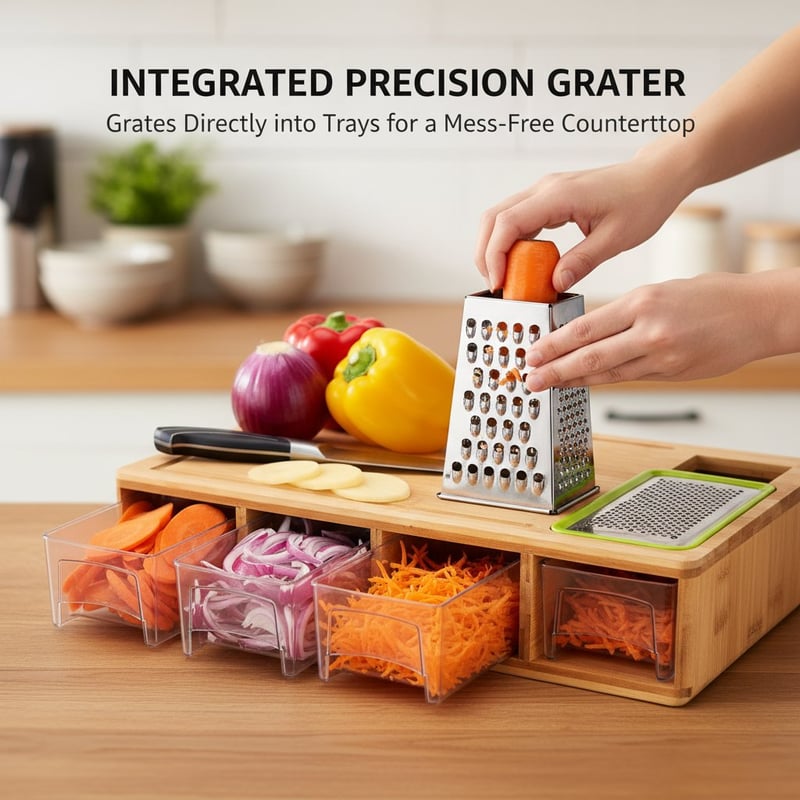 Bamboo and wooden drawer cutting board