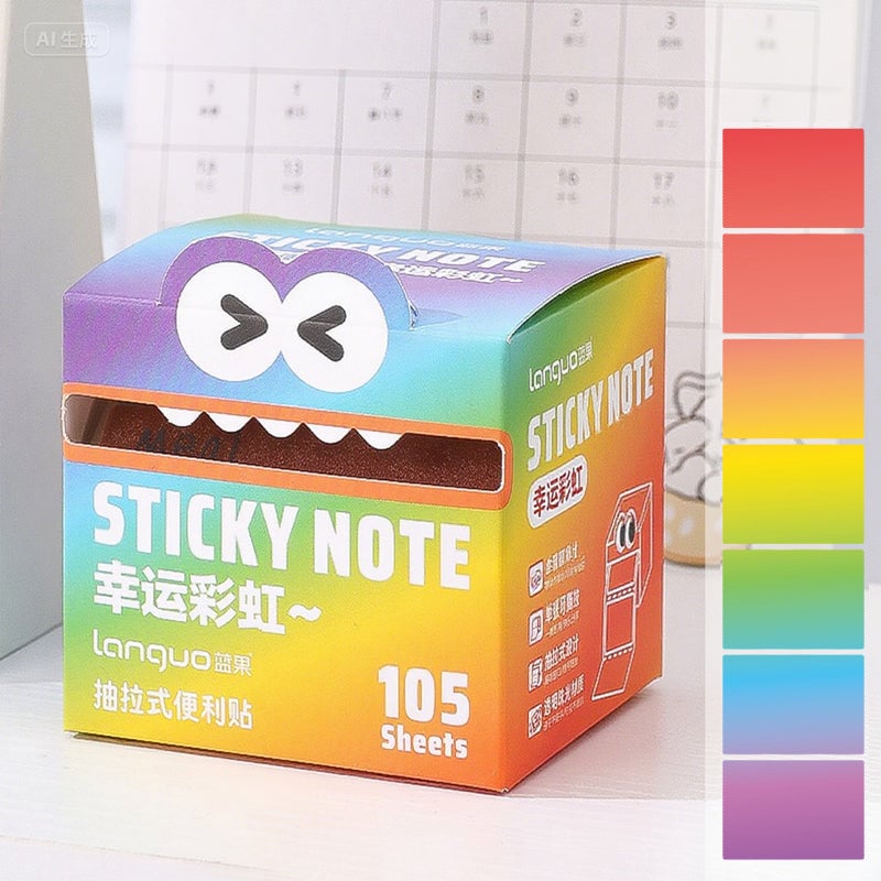 Colorful Self-Adhesive Pull-Out Memo Pads