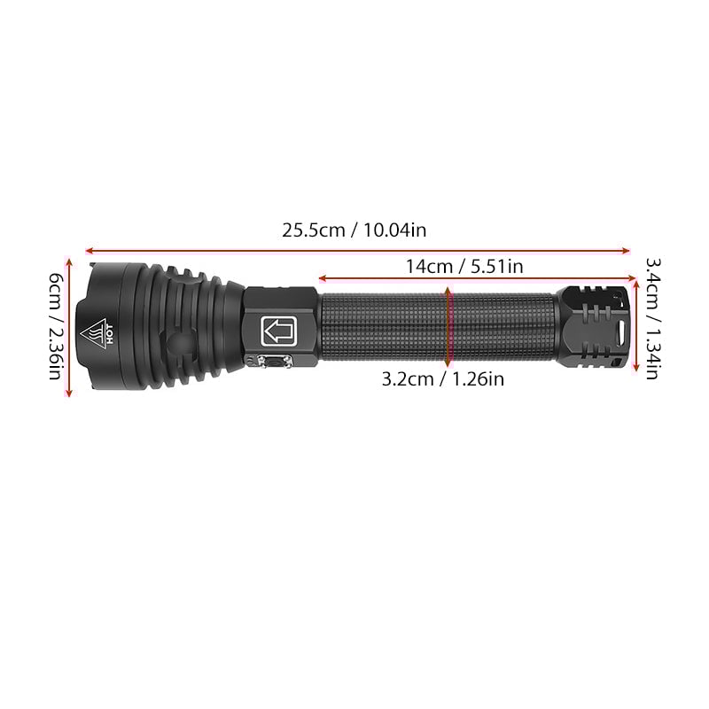 LED Rechargeable Tactical Laser Flashlight