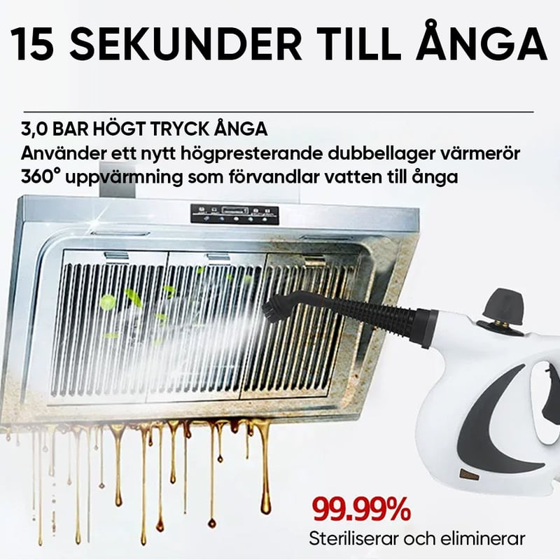 Sakerplus ångdesinfektionsrengöring