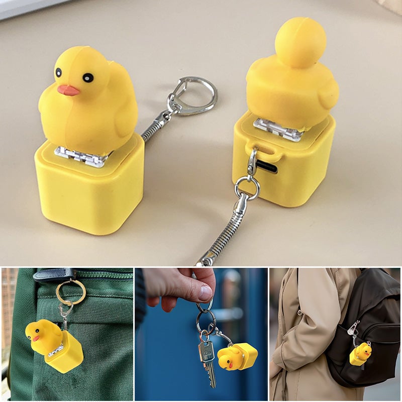Schlüsselanhänger mit Licht und Ton in Form einer Ente (wiederaufladbar)