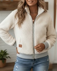 Jas Staande Kraag Fleece Rits
